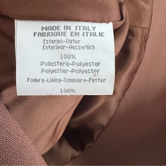 Byblos Brown Zip Up Collared Jacket Size 10 - Picture 5 of 6